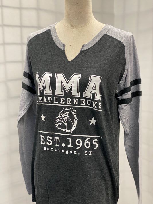CLEARANCE:  Womens Gray MMA Long Sleeve Tee