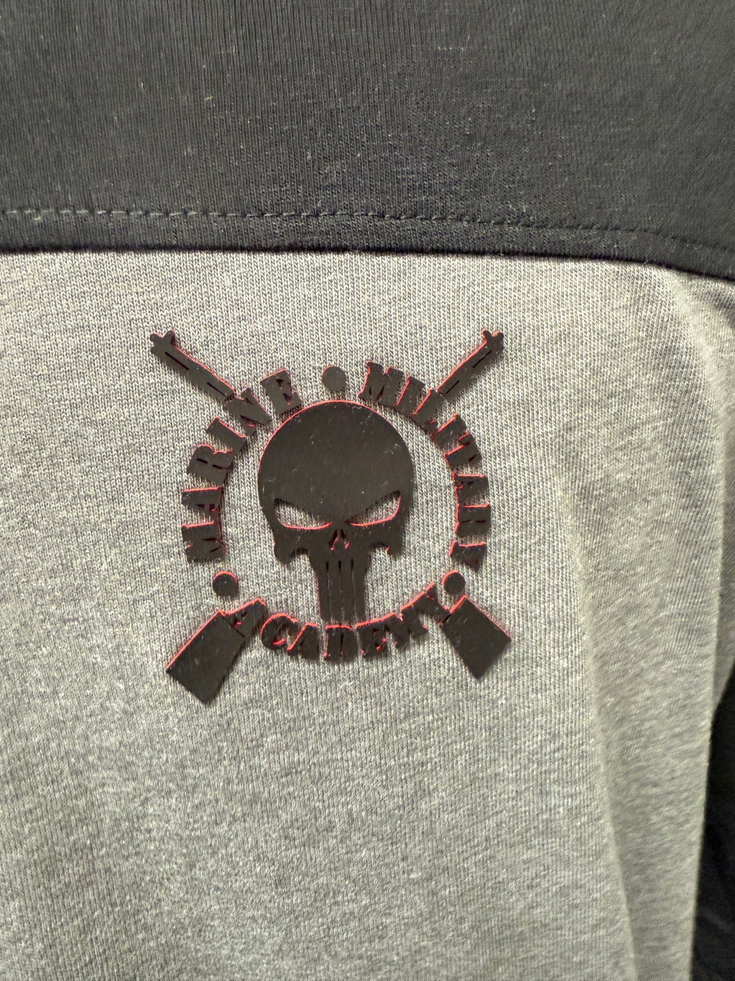 Long Sleeve T-Shirt Hoodie W/Silicon Punisher